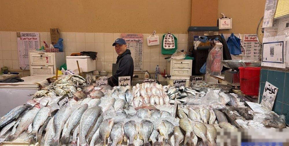 Fish market in Al-Kout market, the site is excellent