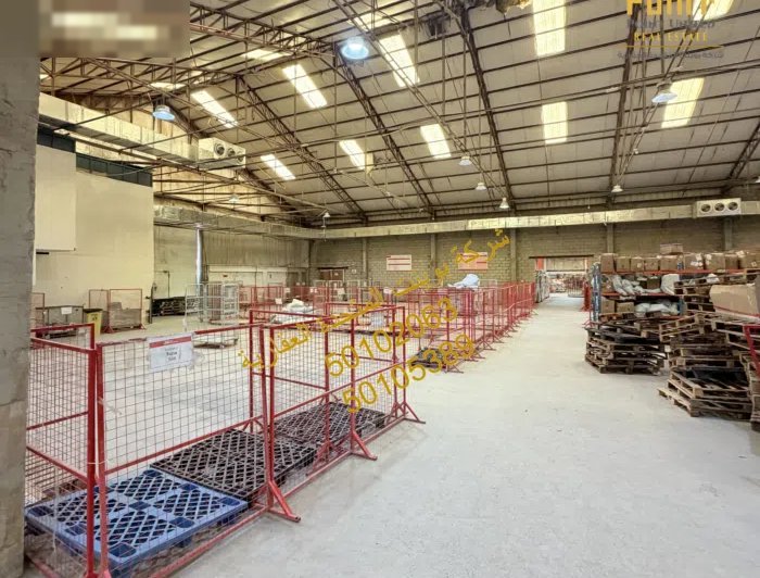 هنجر (مخزن) للإيجار في الشويخ الصناعية 3300 م2 ارتفاع 7 متر  Warehouse Hangar for Rent in Shuwaikh