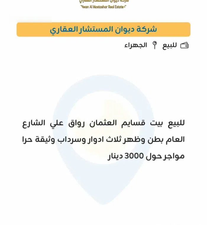 500 m2 More than 6 bedrooms Townhouse for Sale in Al Jahra Jahra