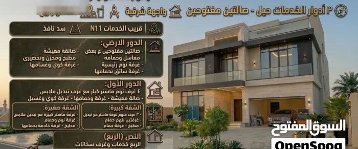 1000 m2 More than 6 bedrooms Townhouse for Sale in Al Jahra Matla'